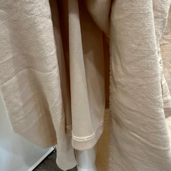 Wildfox Beige Louisa Tiered Maxi Skirt Linen Blend Boho Cottage Peasant Prairie - Picture 8 of 10